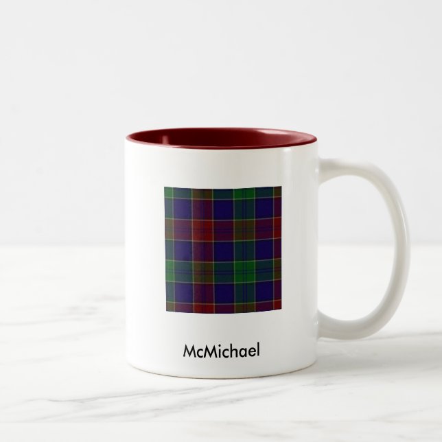 Bicolor Tartán de McMichael y taza del escudo (Derecha)