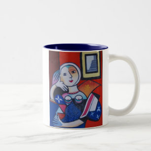 Bicolor Taza