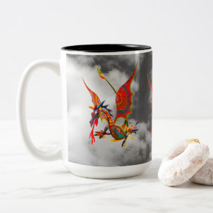 Bicolor Taza - 0110 - Dragón Rojo