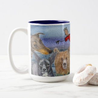 Bicolor Taza #3 Joanna volando sobre animales