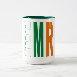 Bicolor Taza 444ml blanco verde EMILIE ROMAGNA ITALIA