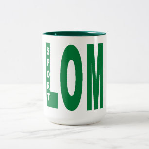 Bicolor Taza 444ml blanco/verde   LOMBARDIA DEPORTE ITALIA