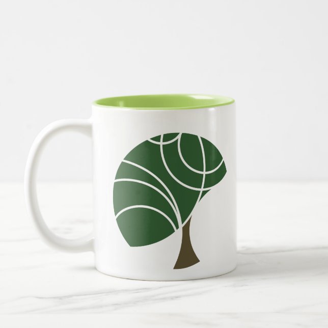 Bicolor Taza abstracta del árbol (Izquierda)