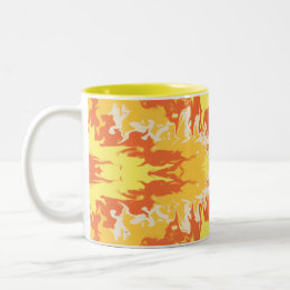 Bicolor Taza abstracta Golden Ember