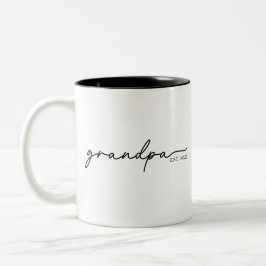 Bicolor Taza Abuelo Est 20XX – Regalo de Café para Abuelo
