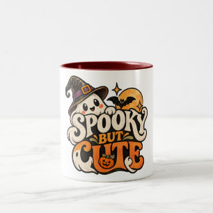 Bicolor Taza acogedora de Halloween de bruja fantasma espe