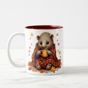 Bicolor Taza acogedora de pangolín - Pangolín en manta de