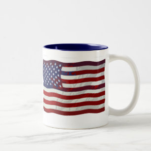 Bicolor Taza adaptable de la bandera de los E.E.U.U.