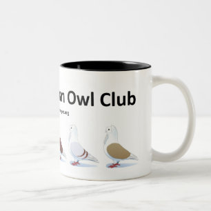 Bicolor Taza alemana vieja del club del búho