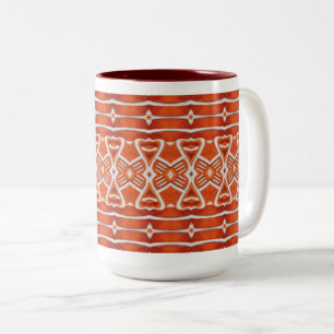 Bicolor Taza alta de dos tonos de color granate de pan de