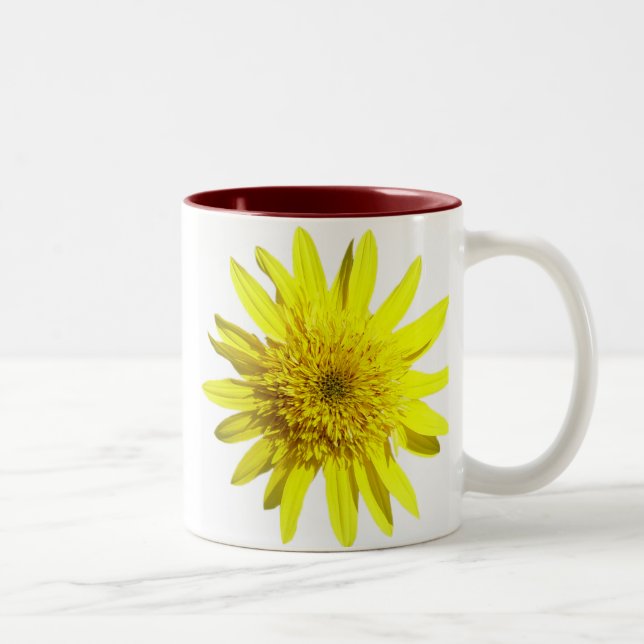 Bicolor Taza amarilla del girasol (Derecha)