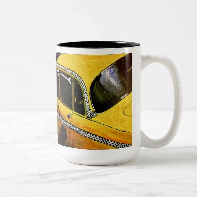 Bicolor Taza amarilla del taxi (Derecha)