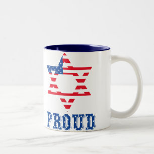 BICOLOR TAZA AMERICANA ORGULLOSA DEL JUDÍO