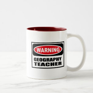 Bicolor Taza amonestadora del PROFESOR de la GEOGRAFÍA