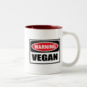 Bicolor Taza amonestadora del VEGANO