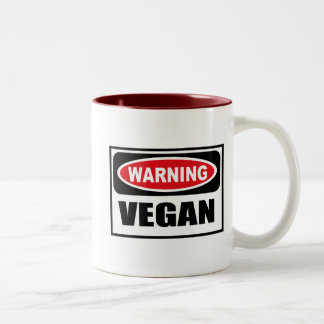 Bicolor Taza amonestadora del VEGANO