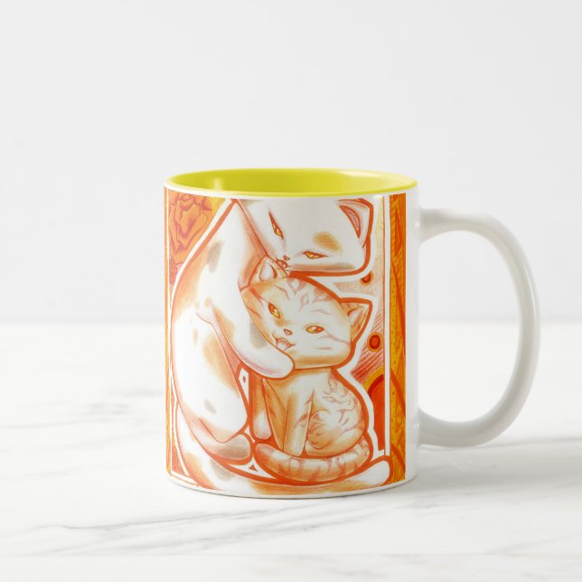 Bicolor Taza anaranjada del día de madre (Derecha)