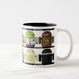 Bicolor Taza androide