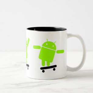 Bicolor Taza androide