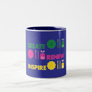 Bicolor Taza Artsy Spring Knolling