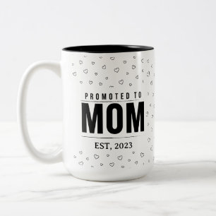 Bicolor Taza Ascendida a Mamá EST 2025 Regalo de Nueva Mam