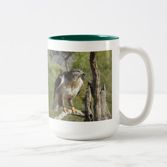 Bicolor Taza atada rojo del halcón (Derecha)
