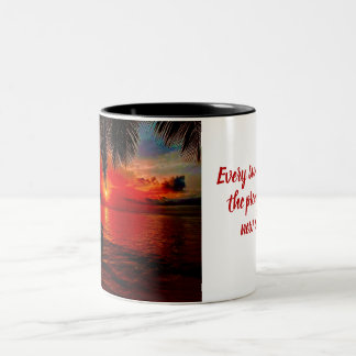 Bicolor Taza Atardecer Editable