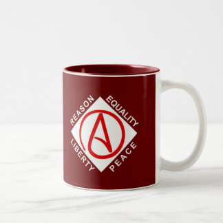 Bicolor Taza atea del logotipo
