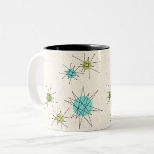 Bicolor Taza atómica icónica del Dos-Tono de Starbursts