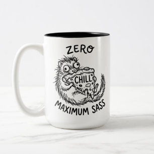 Bicolor Taza audaz de dos tonos con cita divertida de café
