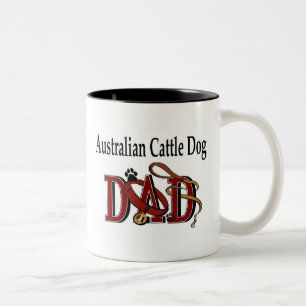 Bicolor Taza australiana del papá del perro del ganado