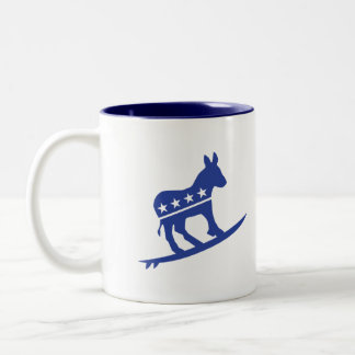 Bicolor Taza azul de la onda