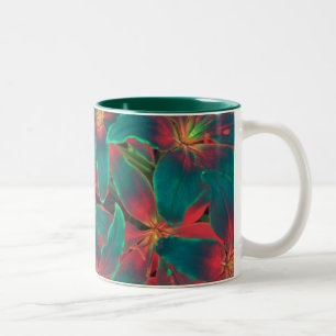 Bicolor Taza azul de los lirios