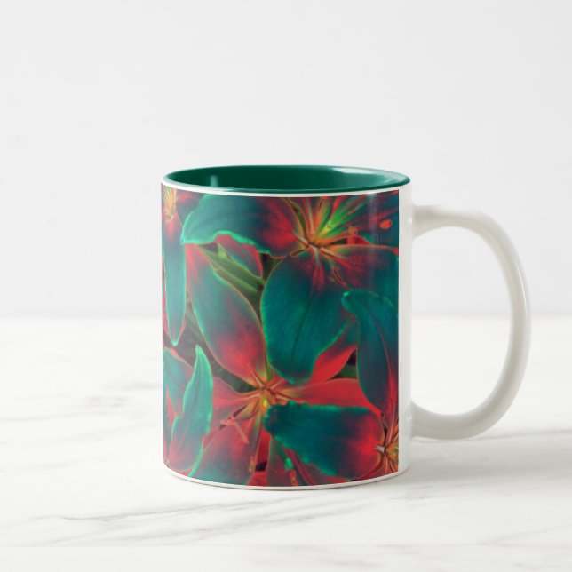Bicolor Taza azul de los lirios (Derecha)