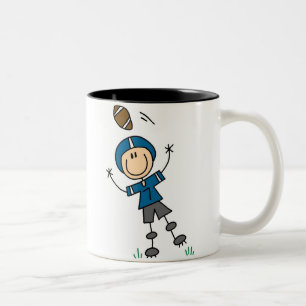 Bicolor Taza Azul Jugador de Fútbol