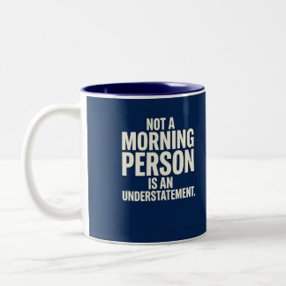 Bicolor Taza Azul Marino de No Soy una Persona Mañanera