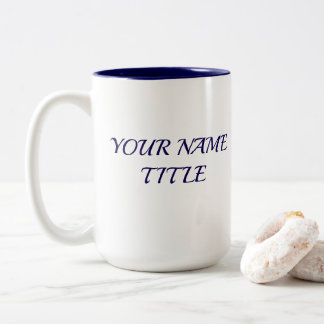 Bicolor Taza azul oscuro
