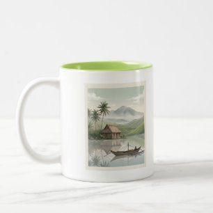 Bicolor Taza Banaue Arroz Terrazas Mayon Filipinas