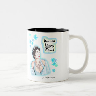 Bicolor Taza - "bese mi tiara "