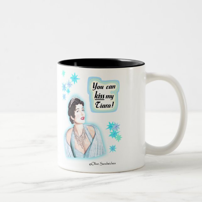 Bicolor Taza - "bese mi tiara " (Derecha)