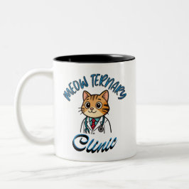 Bicolor Taza bicolor. Cat Doctor Veterinarian Mug.