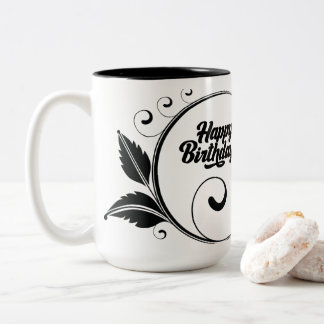 Bicolor Taza blanca cafe
