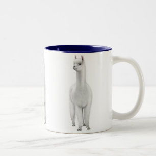 Bicolor Taza blanca de la alpaca