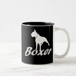 Bicolor Taza blanca del boxeador