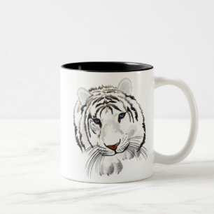 Bicolor Taza blanca del tigre
