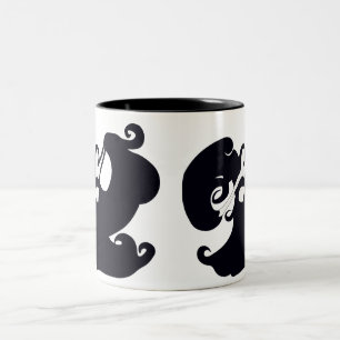 Bicolor Taza blanco y negro de las bailarinas de la danza