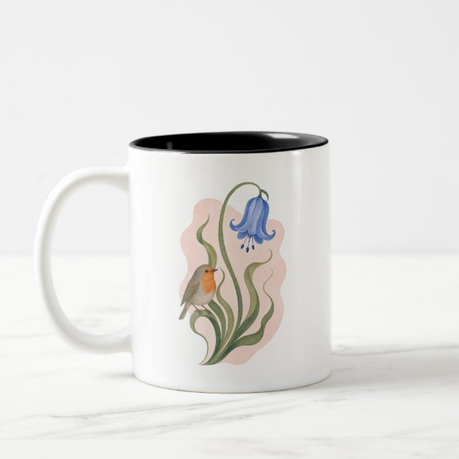 Bicolor Taza Bluebell y Robin (Izquierda)