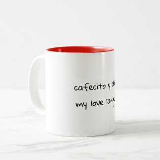 Bicolor Taza Bonita con Verso Español