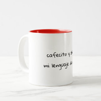 Bicolor Taza Bonita con Verso Español