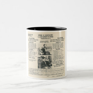 Bicolor taza bonnie y de clyde fbi del poster